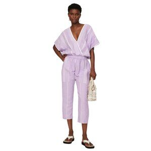 Paradised Merri Jumpsuit in Purple XLarge Womens Cotton Casual Outfit
